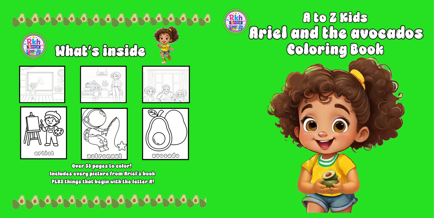 Ariel and the avocados Coloring Book