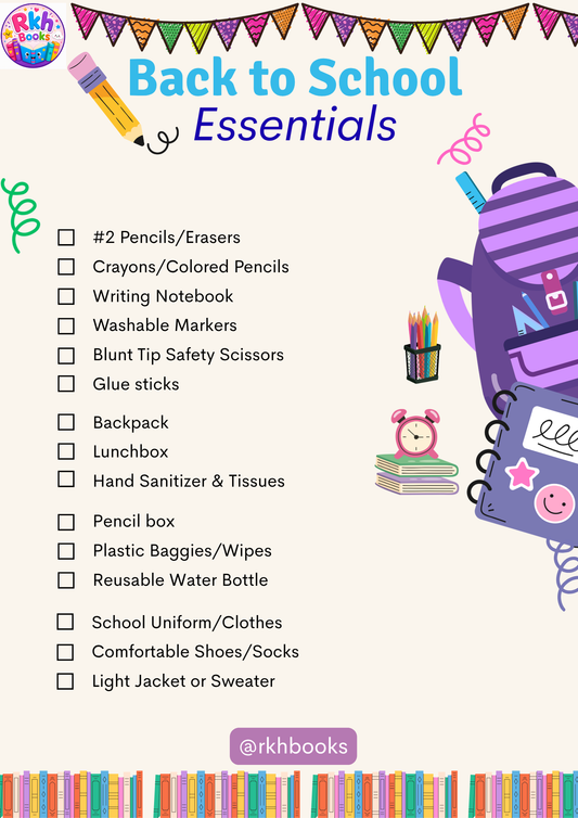 Free Back to School Essentials Checklist