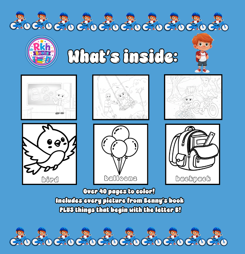 Benny and the bike Coloring Book