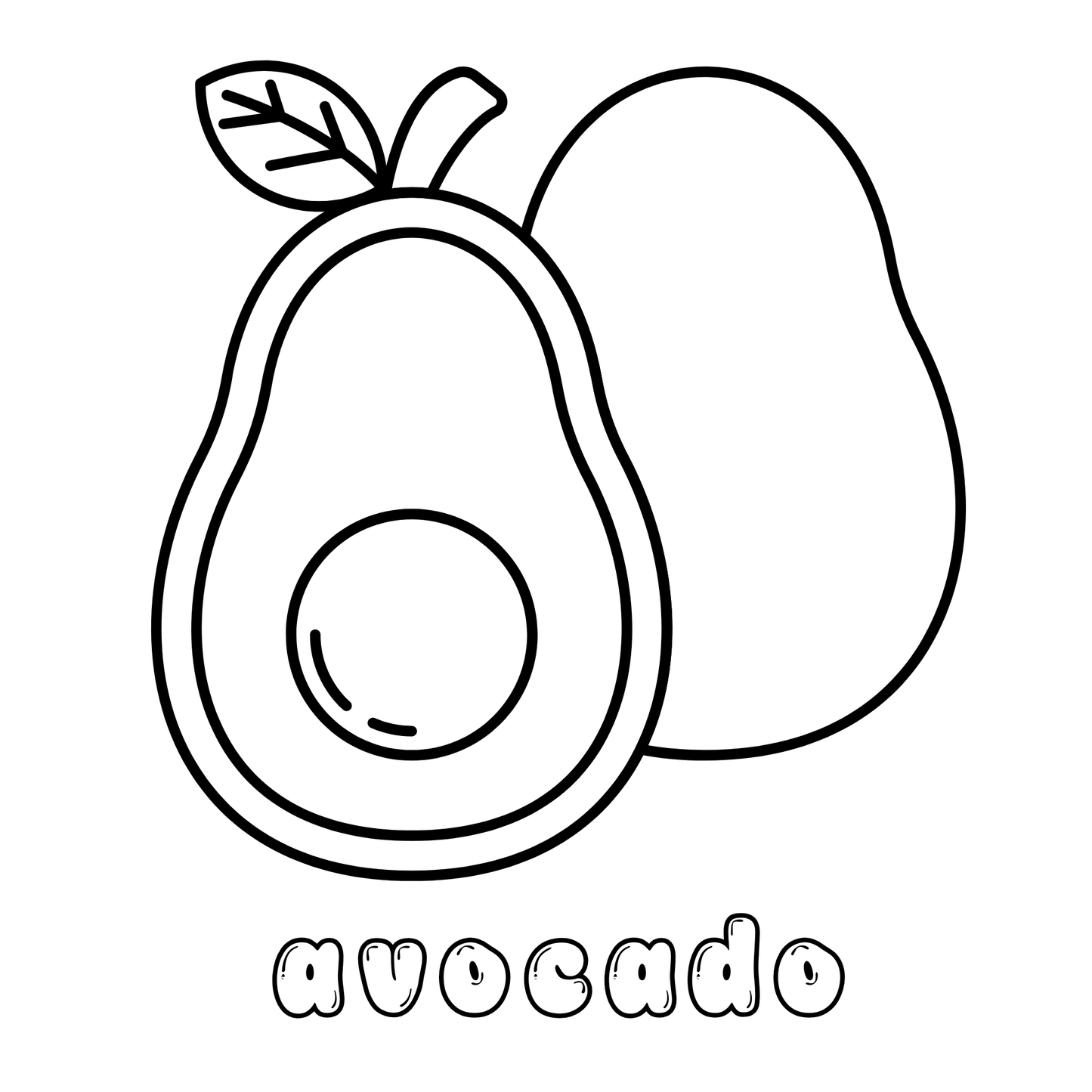 Ariel and the avocados Coloring Book